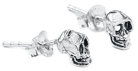 Set de boucles d'oreilles Gothic de etNox - Totenkopf - pour Femme - couleur argent - etNox - View 2