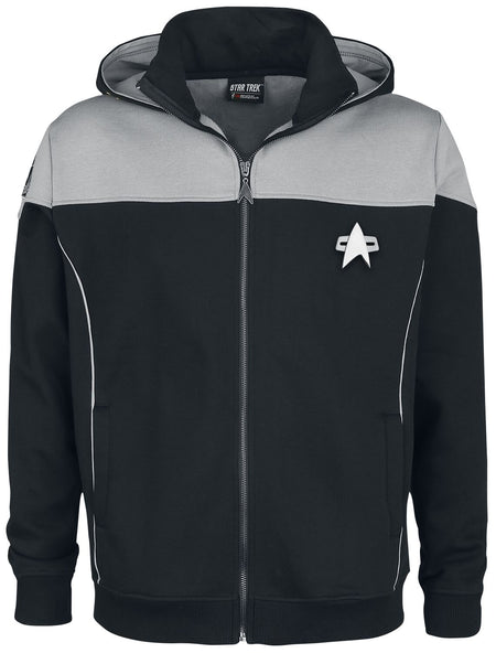Sweat-shirt zippé à capuche  de Star Trek - Picard - S à 3XL - pour Homme - noir/gris - Star Trek