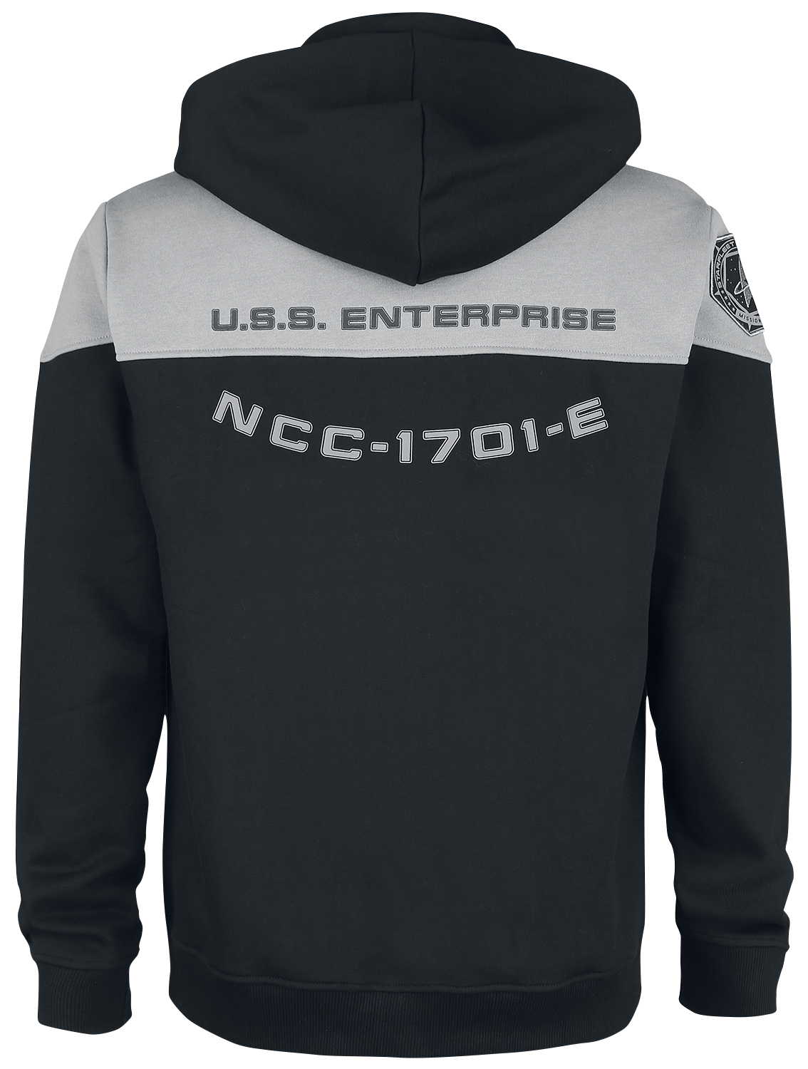 Sweat-shirt zippé à capuche  de Star Trek - Picard - S à 3XL - pour Homme - noir/gris - Star Trek - View 2