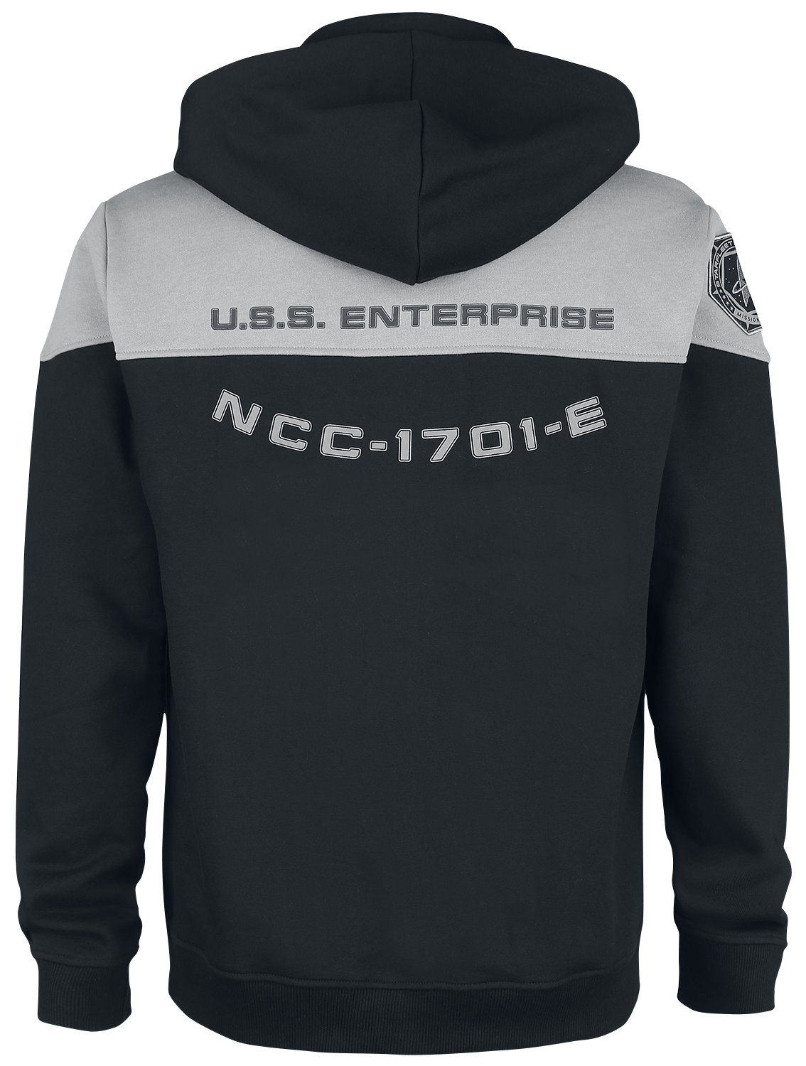 Sweat-shirt zippé à capuche  de Star Trek - Picard - S à 3XL - pour Homme - noir/gris - Star Trek - View 2