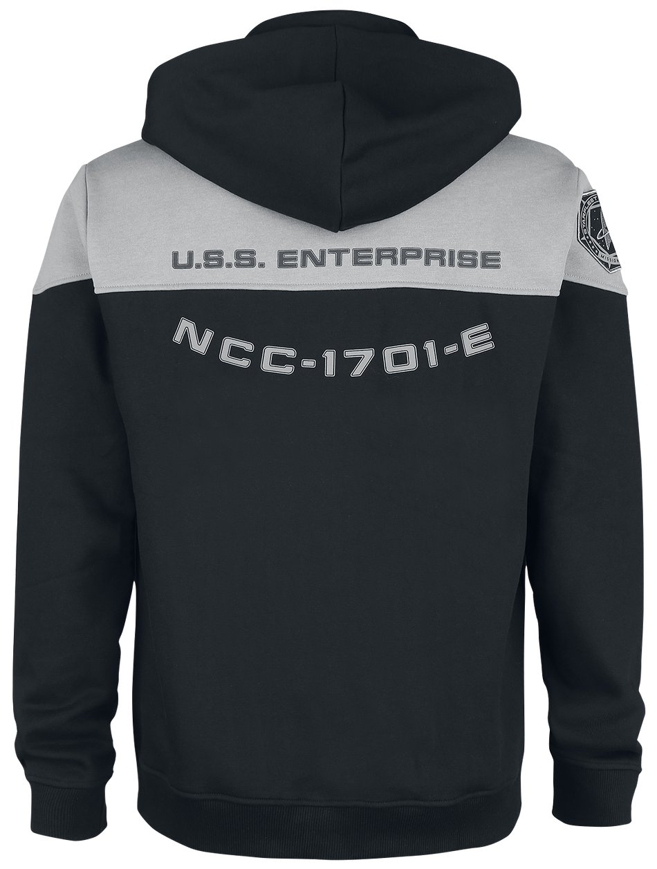 Sweat-shirt zippé à capuche  de Star Trek - Picard - S à 3XL - pour Homme - noir/gris - Star Trek - View 2