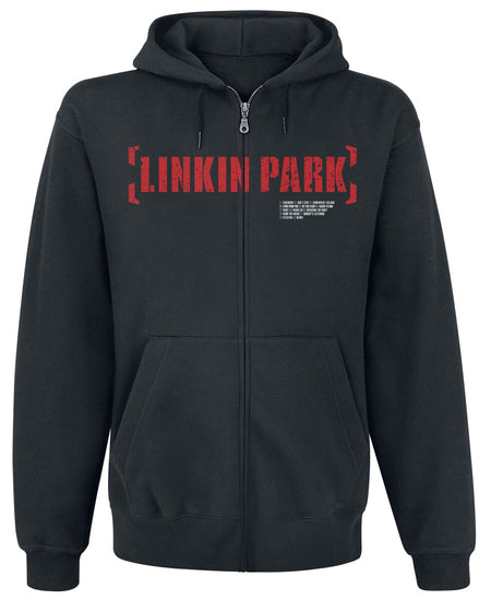 Sweat-shirt zippé à capuche  de Linkin Park - Meteora Rouge - M - pour Homme - noir - Linkin Park