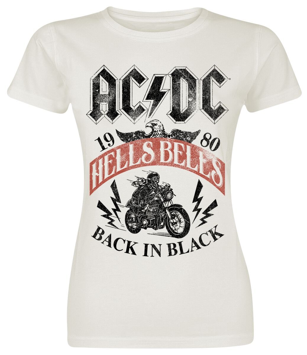 T-Shirt Manches courtes  de AC/DC - Hells Bells - S à XXL - pour Femme - blanc cassé - AC/DC