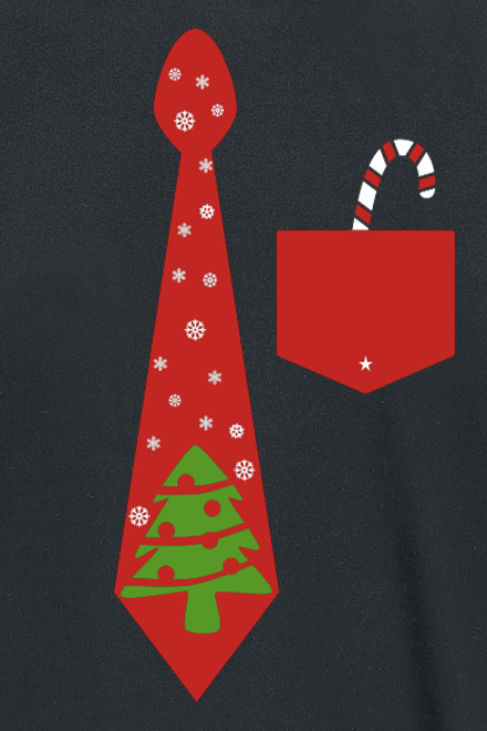 T-Shirt Manches courtes Fun de Slogans - Weihnachtskrawatte - M à 3XL - pour Homme - noir - Slogans - View 2