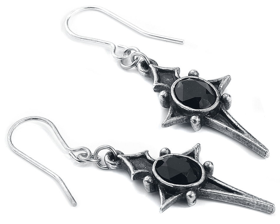 Boucles d'oreilles Gothic de Alchemy Gothic - Boucles D'Oreilles Étoiles - pour Femme - couleur argent - Alchemy Gothic - View 2