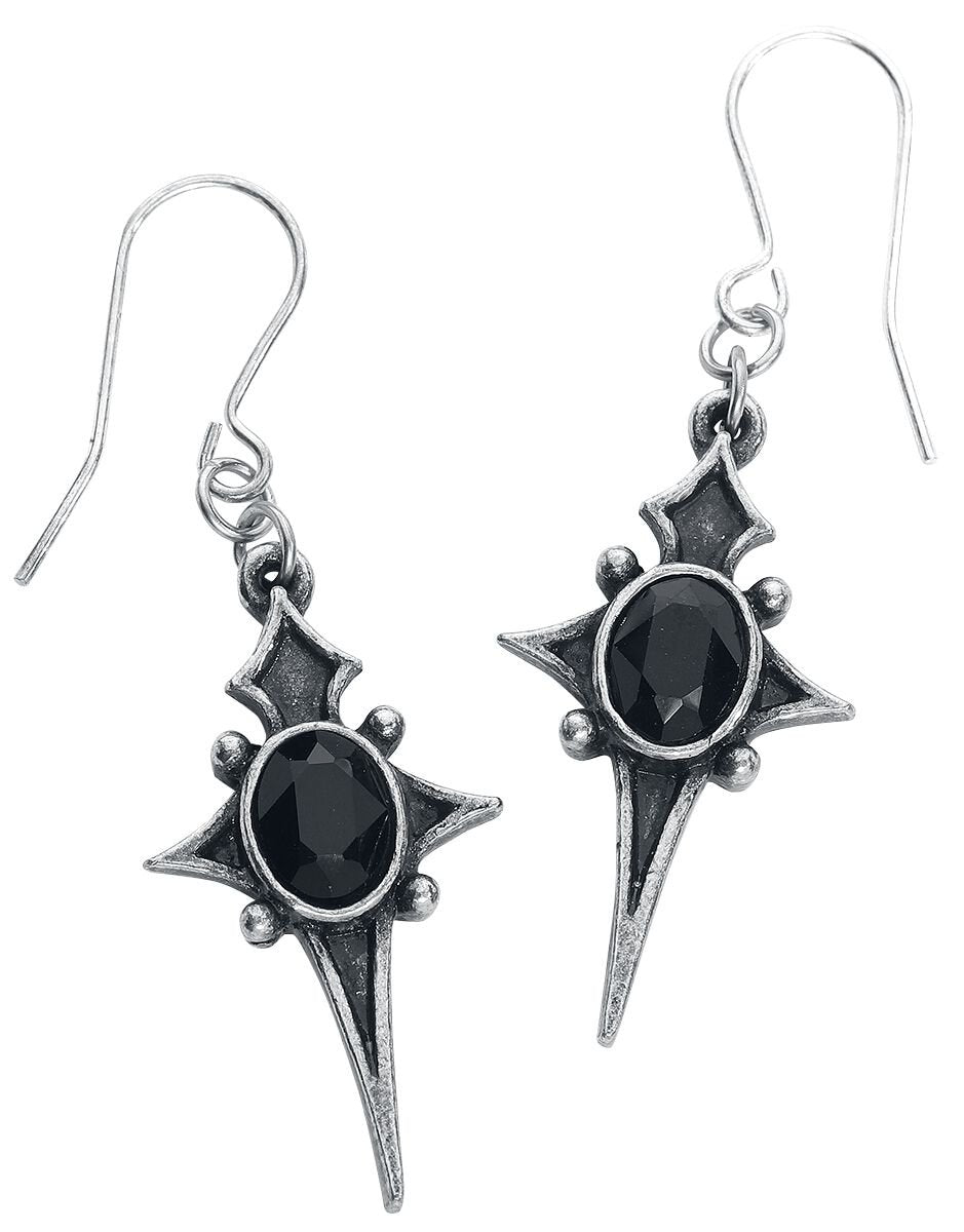Boucles d'oreilles Gothic de Alchemy Gothic - Boucles D'Oreilles Étoiles - pour Femme - couleur argent - Alchemy Gothic
