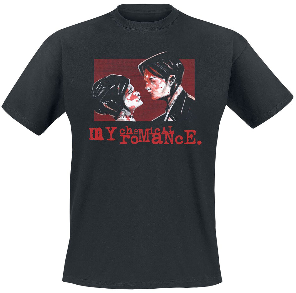 T-Shirt Manches courtes  de My Chemical Romance - Faces - M à XL - pour Homme - noir - My Chemical Romance