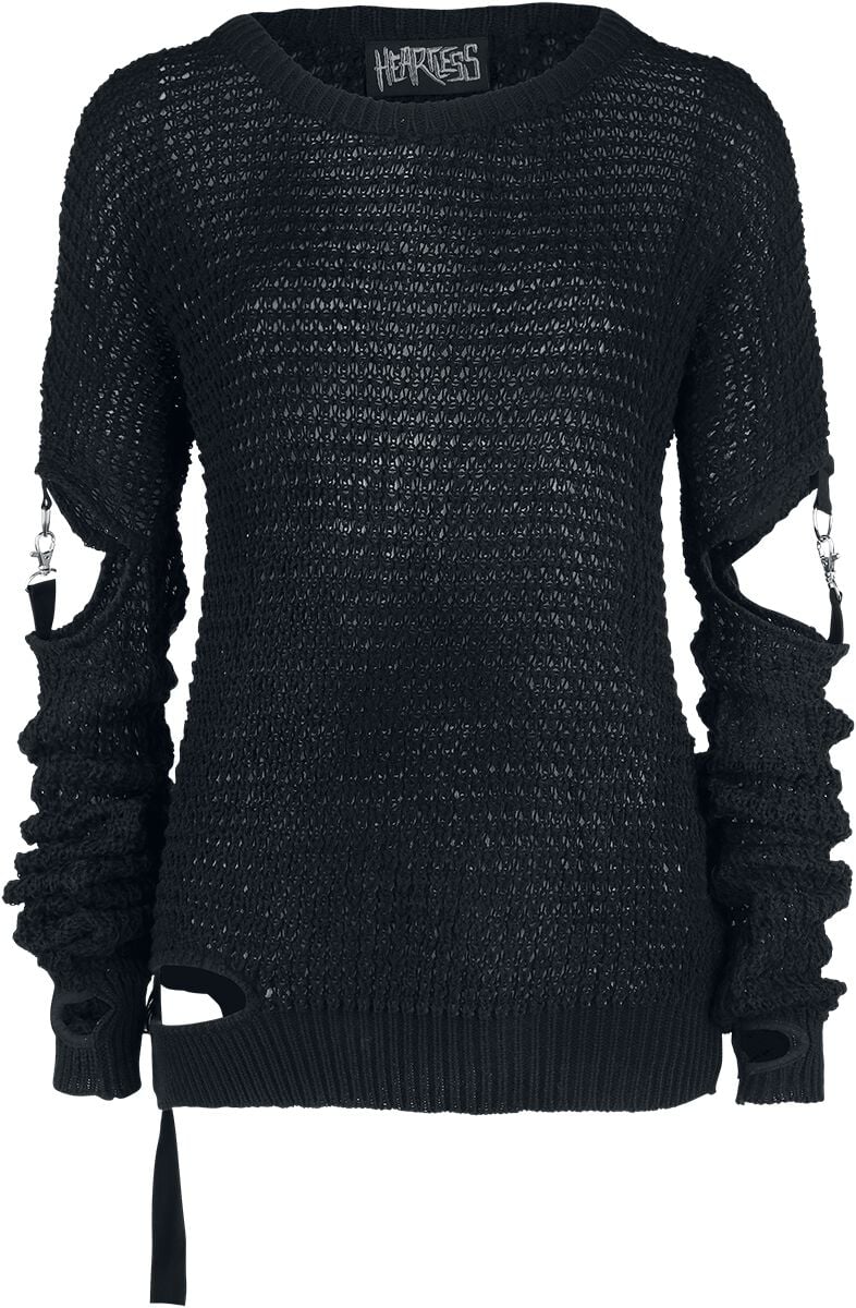 Pull tricoté Gothic de Heartless - Haut Shifter - S à XXL - pour Femme - noir - Heartless