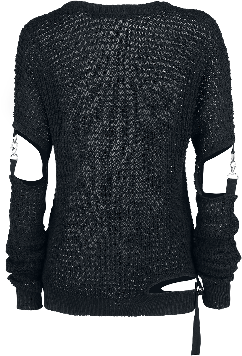 Pull tricoté Gothic de Heartless - Haut Shifter - S à XXL - pour Femme - noir - Heartless - View 2