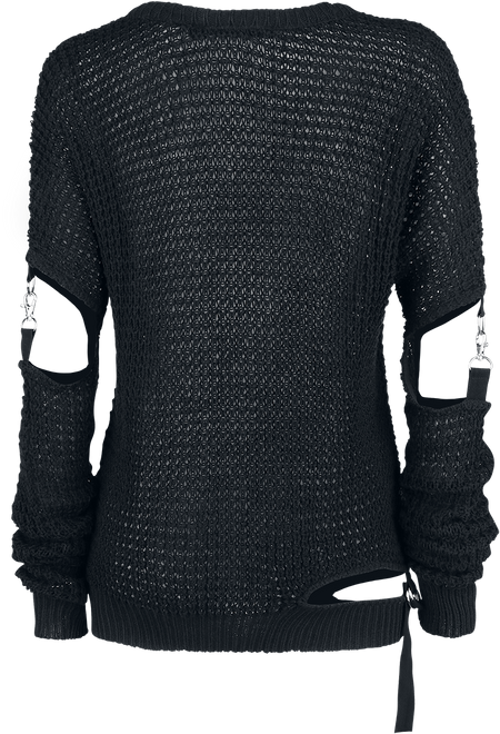 Pull tricoté Gothic de Heartless - Haut Shifter - S à XXL - pour Femme - noir - Heartless - View 2