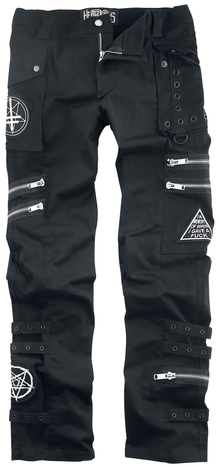Pantalon en toile Gothic de Heartless - Pantalon Jaxon - W30L32 à W38L34 - pour Homme - noir - Heartless