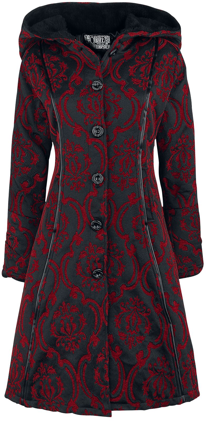 Manteaux  de Poizen Industries - Manteau Mansion - S à 4XL - pour Femme - rouge/noir - Poizen Industries