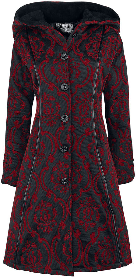 Manteaux  de Poizen Industries - Manteau Mansion - S à 4XL - pour Femme - rouge/noir - Poizen Industries