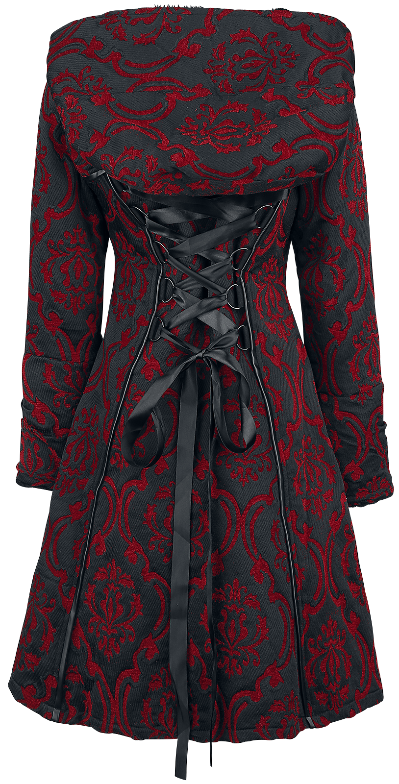Manteaux  de Poizen Industries - Manteau Mansion - S à 4XL - pour Femme - rouge/noir - Poizen Industries - View 2