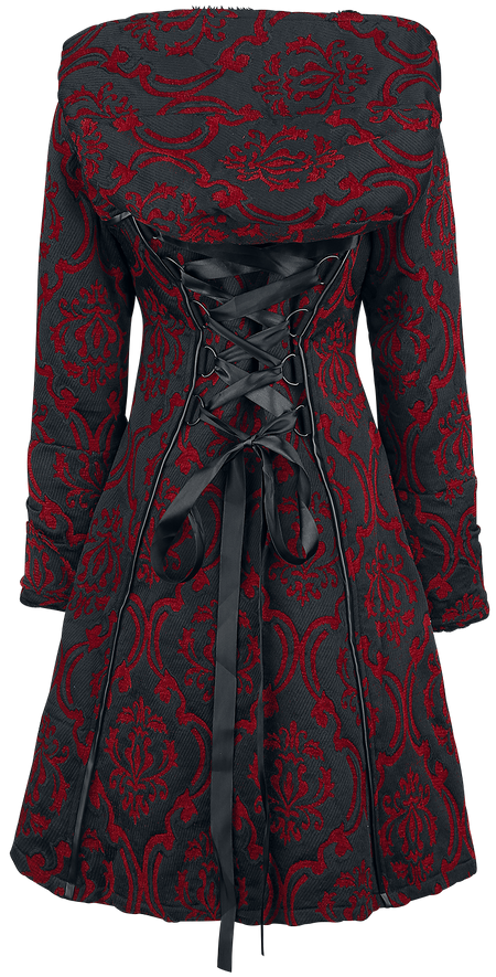 Manteaux  de Poizen Industries - Manteau Mansion - S à 4XL - pour Femme - rouge/noir - Poizen Industries - View 2