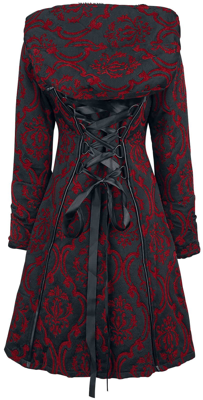 Manteaux  de Poizen Industries - Manteau Mansion - S à 4XL - pour Femme - rouge/noir - Poizen Industries - View 2