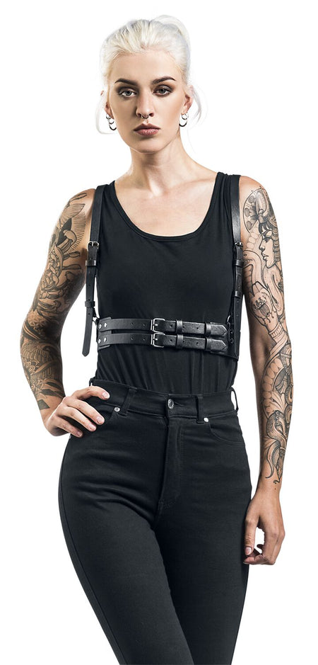 Harnais Gothic de Poizen Industries - Revon Belt - pour Femme - noir - Poizen Industries