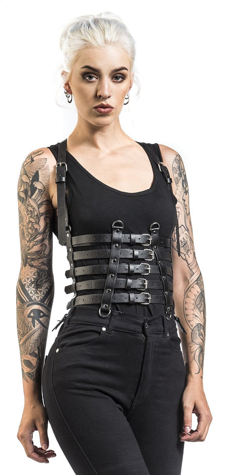 Harnais Gothic de Poizen Industries - Aniya Belt - pour Femme - noir - Poizen Industries