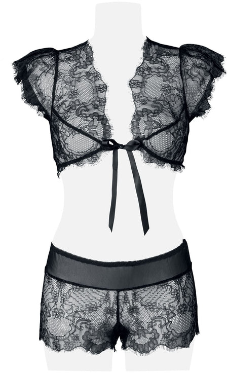 Sous-vêtement  de Grey Velvet - Lingerie Dentelle Caraco - S à L - pour Femme - noir - Grey Velvet