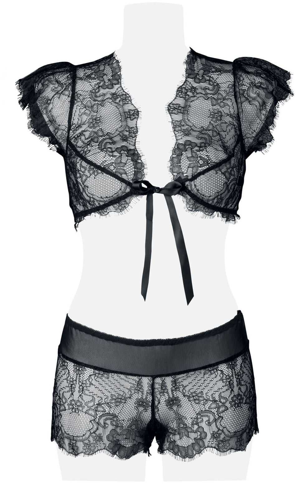 Sous-vêtement  de Grey Velvet - Lingerie Dentelle Caraco - S à L - pour Femme - noir - Grey Velvet