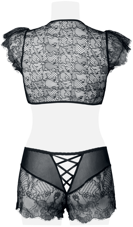Sous-vêtement  de Grey Velvet - Lingerie Dentelle Caraco - S à L - pour Femme - noir - Grey Velvet - View 2
