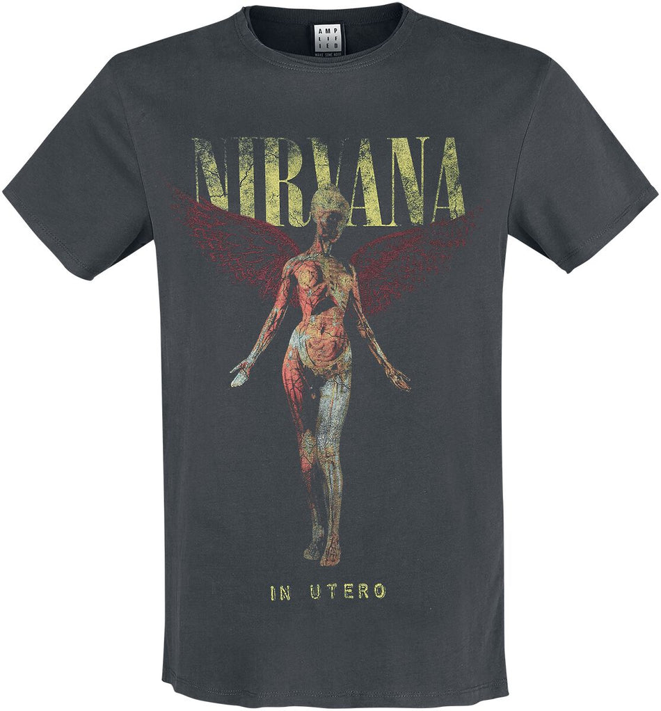 T-Shirt Manches courtes  de Nirvana - Amplified Collection - In Utero - S à 3XL - pour Homme - anthracite - Nirvana