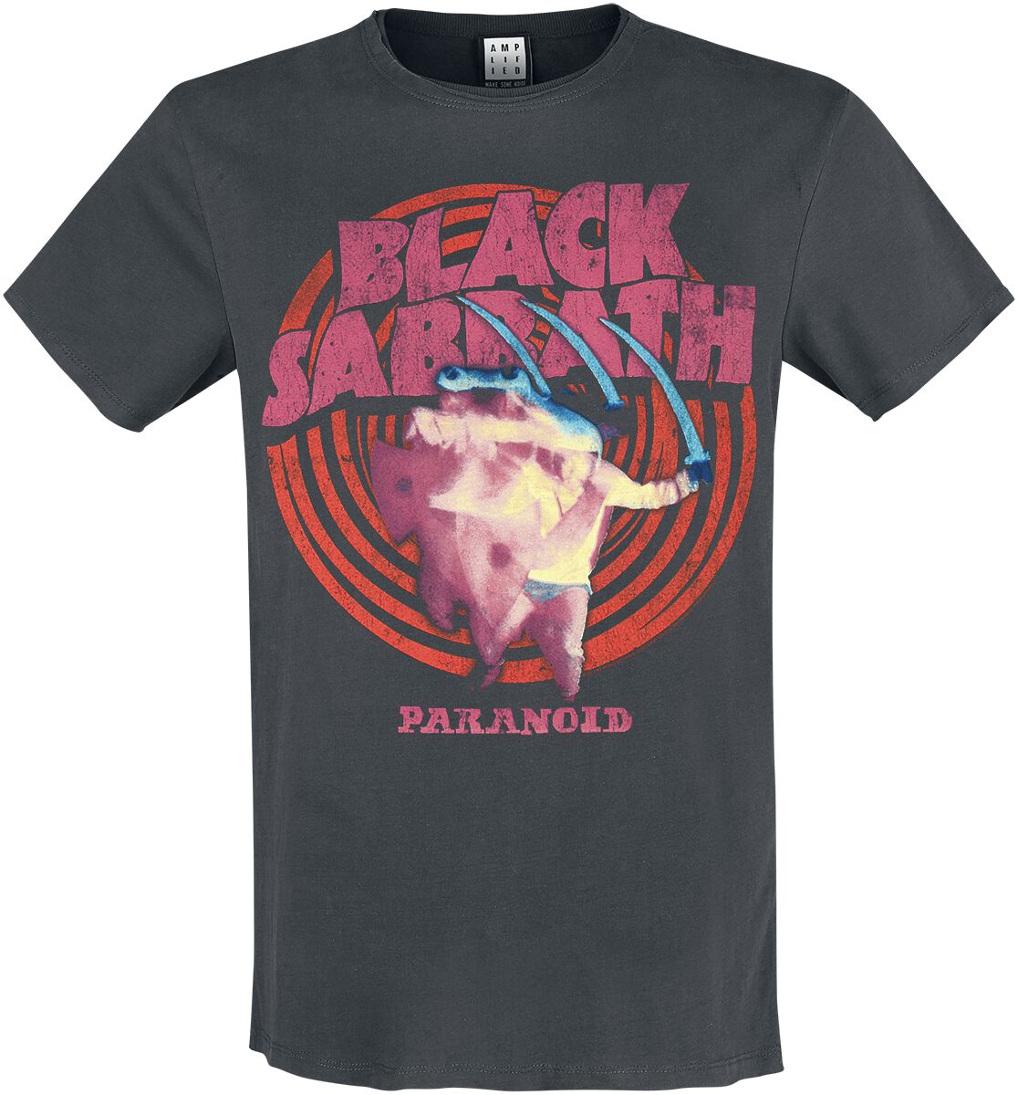 T-Shirt Manches courtes  de Black Sabbath - Amplified Collection - Paranoid - S à XXL - pour Homme - anthracite - Black Sabbath