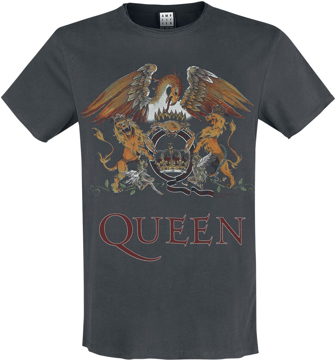 T-Shirt Manches courtes  de Queen - Amplified Collection - Royal Crest - S à 3XL - pour Homme - anthracite - Queen