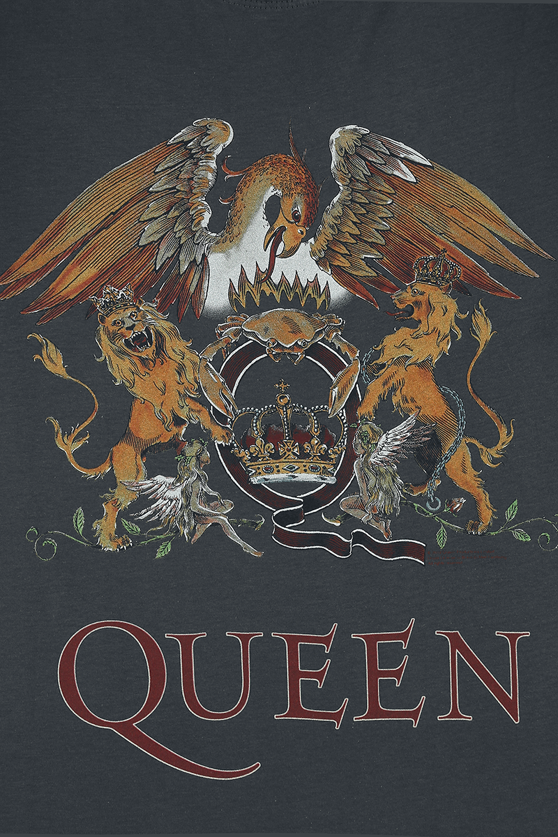 T-Shirt Manches courtes  de Queen - Amplified Collection - Royal Crest - S à 3XL - pour Homme - anthracite - Queen - View 2