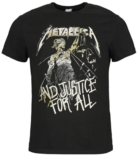 T-Shirt Manches courtes  de Metallica - Amplified Collection - And Justice For All - S à 3XL - pour Homme - noir - metallica