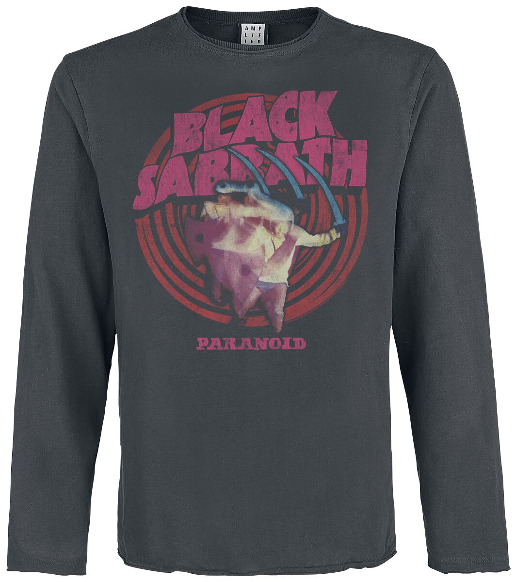 T-shirt manches longues  de Black Sabbath - Amplified Collection - Paranoid - S à XL - pour Homme - anthracite - Black Sabbath