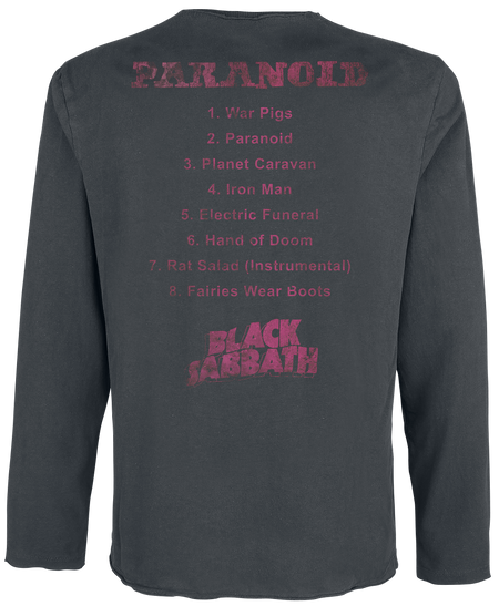 T-shirt manches longues  de Black Sabbath - Amplified Collection - Paranoid - S à XL - pour Homme - anthracite - Black Sabbath - View 2
