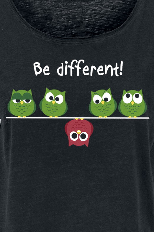 T-Shirt Manches courtes Fun de Be Different! - XS à S - pour Femme - noir - Be Different! - View 2