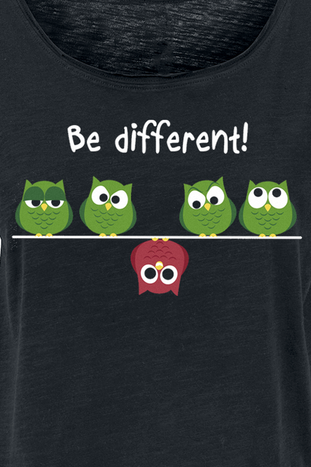 T-Shirt Manches courtes Fun de Be Different! - XS à S - pour Femme - noir - Be Different! - View 2