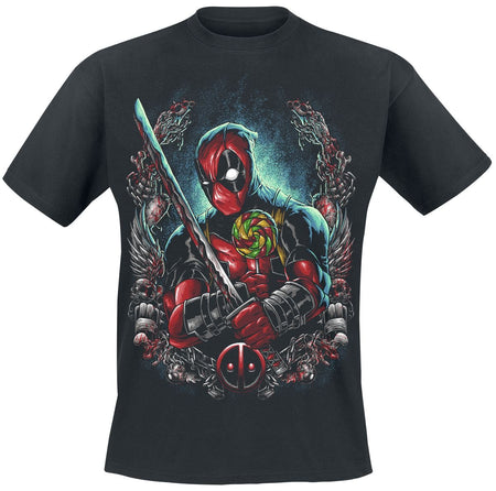 T-Shirt Manches courtes  de Deadpool - Sucette - M à 3XL - pour Homme - noir - Deadpool