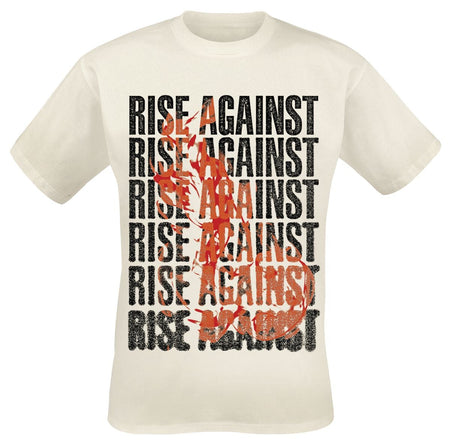 T-Shirt Manches courtes  de Rise Against - Flame - XL à XXL - pour Homme - blanc cassé - Rise Against