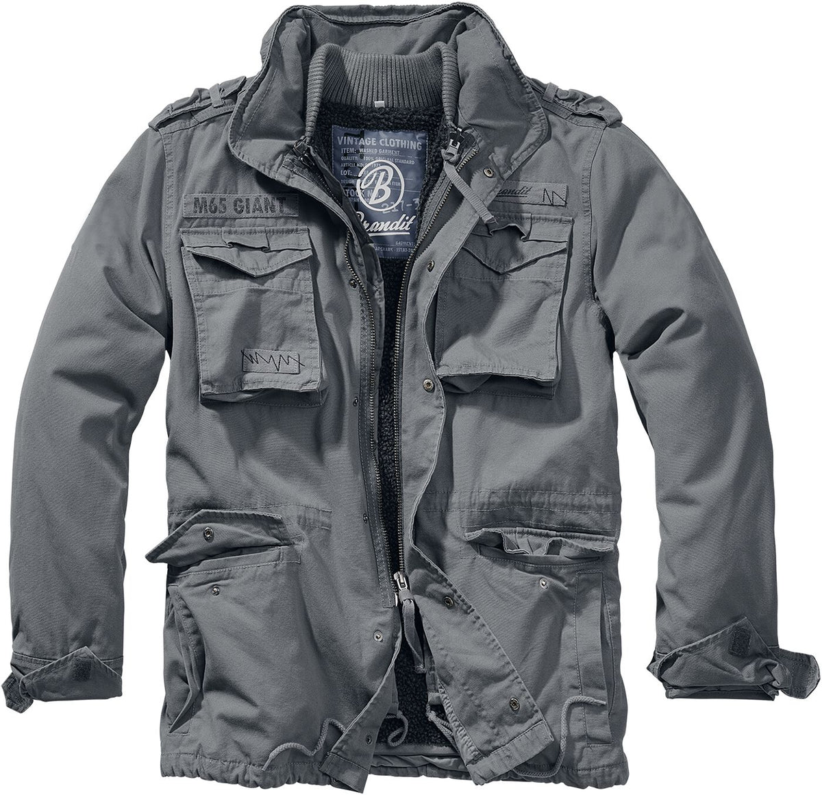 Veste d'hiver  de Brandit - M65 Giant - S à 5XL - pour Homme - anthracite - Brandit