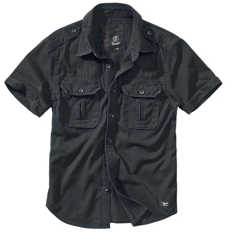 Chemise manches courtes  de Brandit - Chemisette Vintage - S à 5XL - pour Homme - noir - Brandit