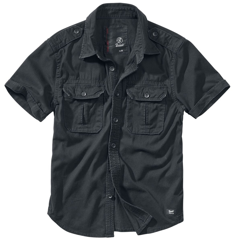 Chemise manches courtes  de Brandit - Chemisette Vintage - S à 5XL - pour Homme - noir - Brandit