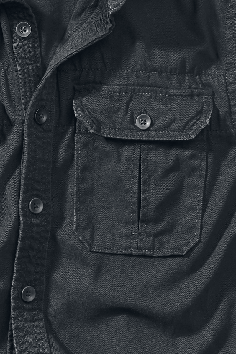 Chemise manches courtes  de Brandit - Chemisette Vintage - S à 5XL - pour Homme - noir - Brandit - View 2