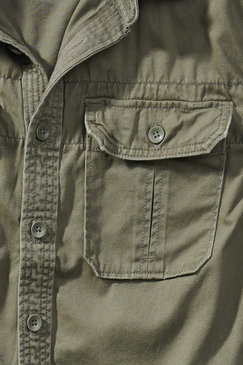 Chemise manches courtes  de Brandit - Chemisette Vintage - S à 5XL - pour Homme - olive - Brandit - View 2