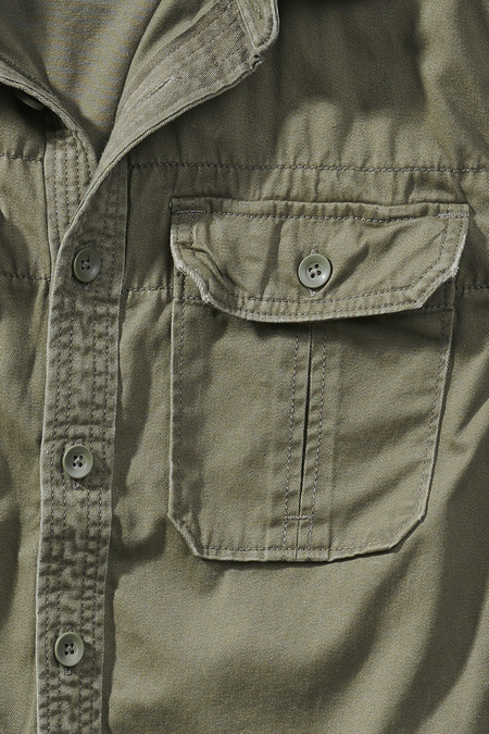Chemise manches courtes  de Brandit - Chemisette Vintage - S à 4XL - pour Homme - olive - Brandit - View 2