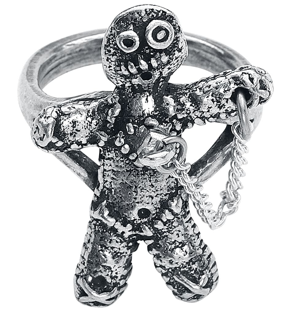 Bague Gothic de Alchemy Gothic - Poupée Vaudou - pour Femme - couleur argent - Alchemy Gothic