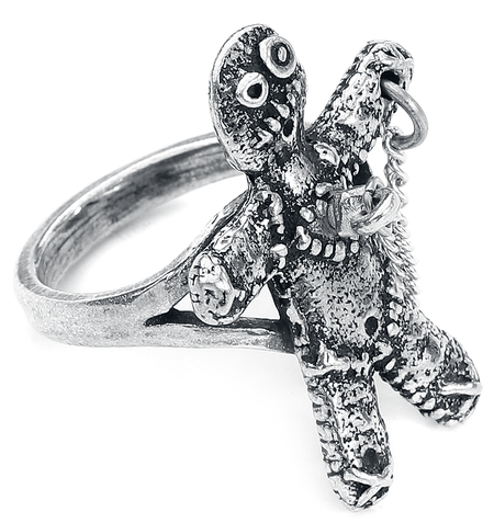 Bague Gothic de Alchemy Gothic - Poupée Vaudou - pour Femme - couleur argent - Alchemy Gothic - View 2