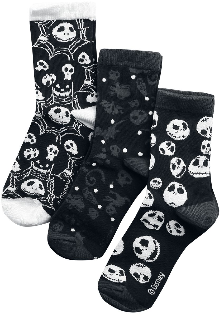 Chaussettes Disney de L'Étrange Noël De Monsieur Jack - Crânes & Toiles d'Araignée - EU35-38 à EU 39-42 - pour Femme - multicolore - L'Étrange Noël De Monsieur Jack