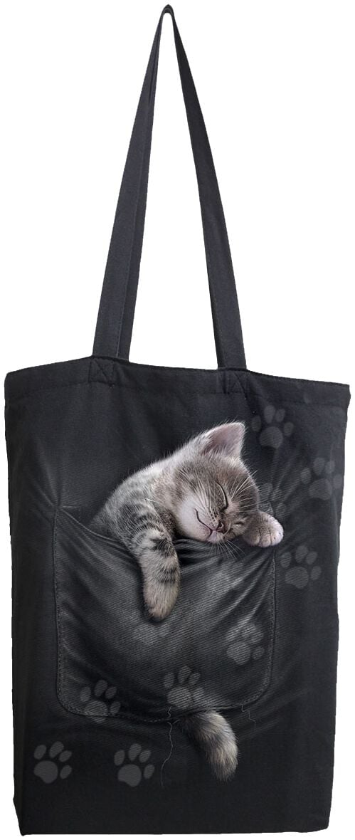 Sac En Tissu Gothic de Spiral - Chaton Poche - pour Unisexe - noir - Spiral