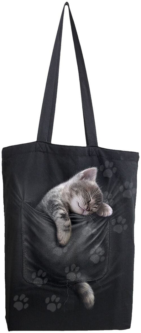 Sac En Tissu Gothic de Spiral - Chaton Poche - pour Unisexe - noir - Spiral