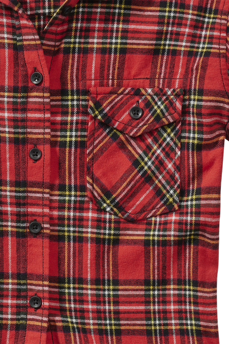 Chemise en flanelle  de Brandit - Chemise À Carreaux En Flanelle Amy - M à 5XL - pour Femme - rouge/noir - Brandit - View 2