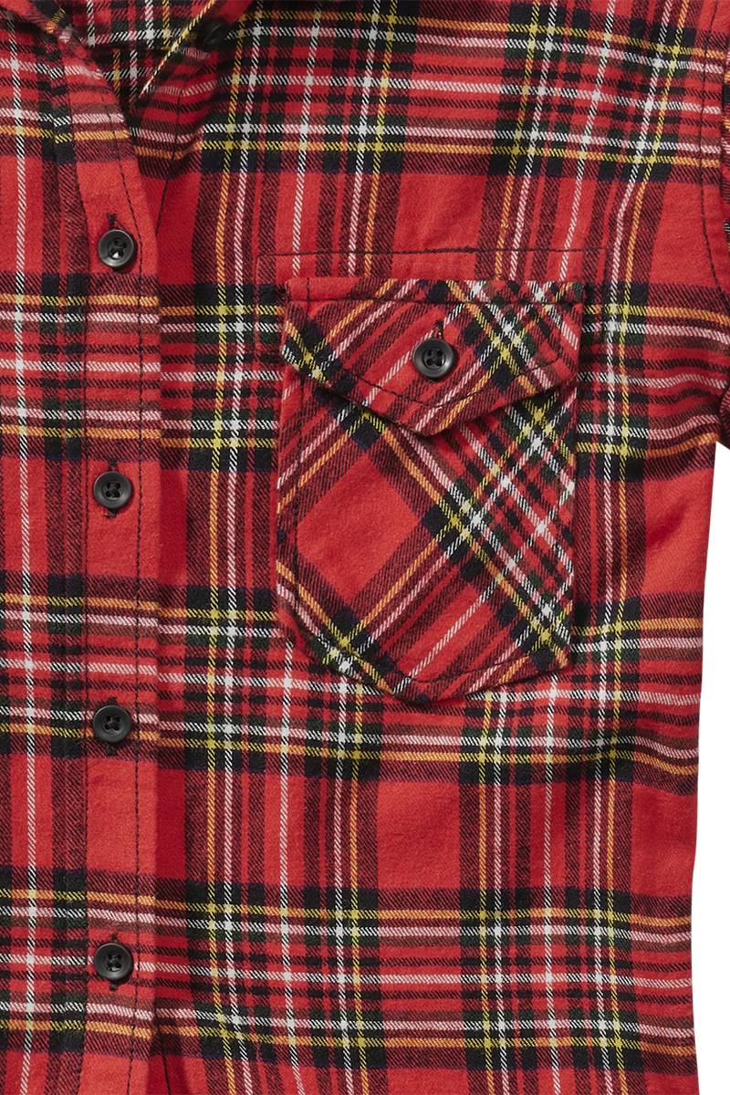 Chemise en flanelle  de Brandit - Chemise À Carreaux En Flanelle Amy - M à 5XL - pour Femme - rouge/noir - Brandit - View 2