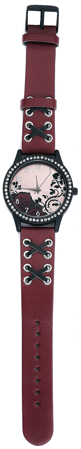 Montres bracelets Gothic de Roses - pour Femme - rouge/noir - Roses - View 2